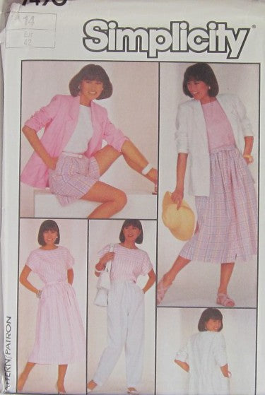 MISSES' PANTS, SHORTS, SKIRT, PULLOVER TOP AND UNLINED JACKET