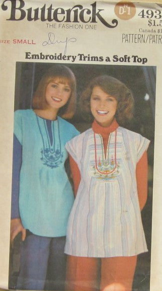 MISSES TOP AND EMBROIDERY TRANSFER