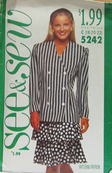 MISSES' JACKET AND SKIRT