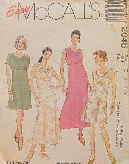 MISSES' DRESS AND SLIP, BOTH IN TWO LENGTHS