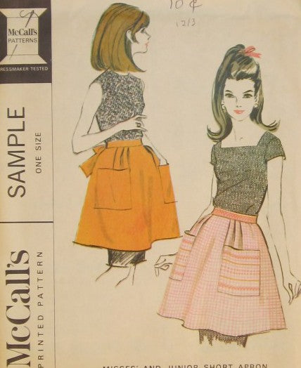 MISSES AND JUNIOR SHORT APRON