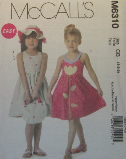 TODDLERS/CHILDRENS DRESSES HAT AND TOTE BAG