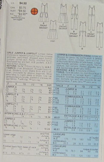 GIRLS' JUMPER AND JUMPSUIT