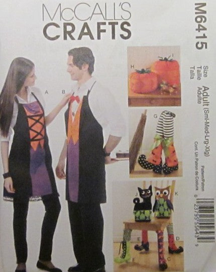 APRONS CHAIR DECORATIONS BOOTS PUMPKINS CAT AND OWL