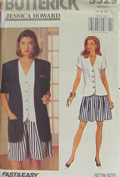 MISSES' JACKET TOP AND SHORTS