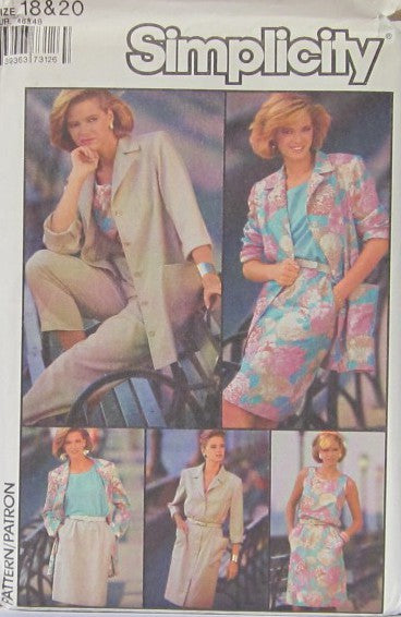 TOP, SKIRT, PANTS AND UNLINED JACKET OR DRESS