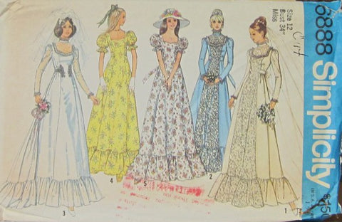 MISSES' BRIDAL DRESS (CUT)