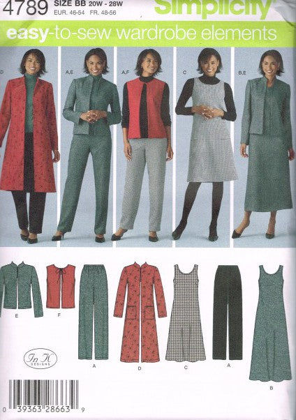 MISSES'/WOMEN'S PANTS, VEST AND JACKET AND JUMPER