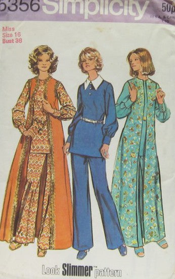 MISSES' AND WOMEN'S TOP WITH DETACHABLE COLLAR, VEST AND PANTS