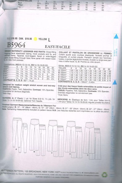 MISSES' MATERNITY LEGGINGS AND PANTS