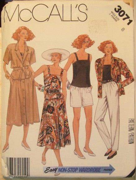 MISSES'  JACKET, CAMISOLE, SKIRT, PANTS, SHORTS & BELT