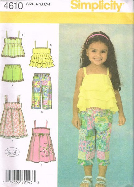 TODDLERS' CROPPED PANTS, SHORTS, DRESS AND TOPS