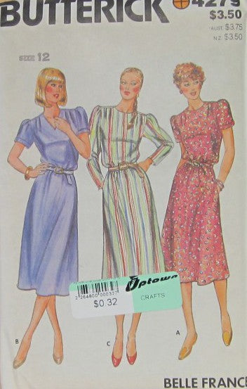 MISSES' DRESS AND BELT