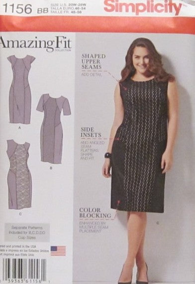 MISSES WOMENS DRESS WITH INDIVIDUAL PATTERN PIECES FOR