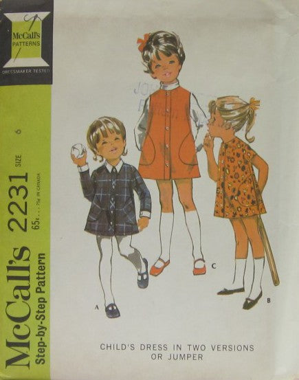 CHILD'S DRESS IN TWO VERSIONS OR JUMPER