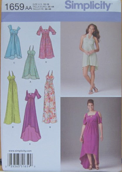 MISSES/WOMENS DRESS WITH LENGTH VARIATIONS