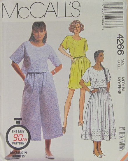 MISSES TOP SKIRT CULOTTES AND SHORTS