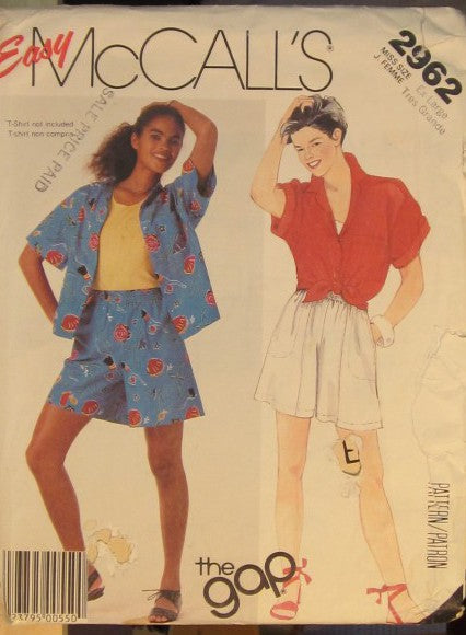MISSES SHIRT AND SHORTS