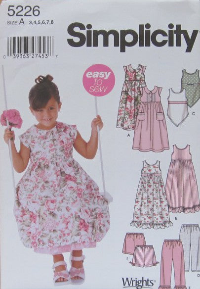 CHILD'S DRESS, SLIP DRESS OR TOP AND PANTS OR SHORTS
