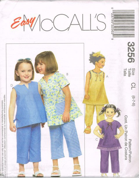CHILDREN'S AND GIRLS' TOP IN TWO LENGTHS AND PULL-ON PANTS IN