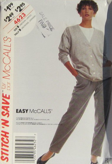 MISSES CARDIGAN AND PANTS
