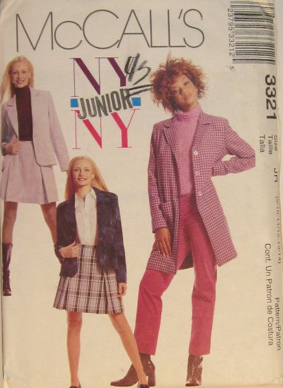 JUNIORS COAT JACKET PANTS AND SKIRT