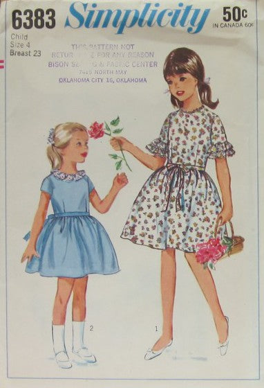 CHILD'S AND GIRLS' ONE-PIECE DRESS
