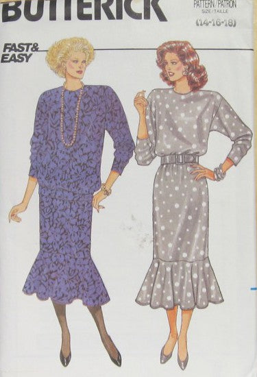 MISSES DRESS TOP AND SKIRT