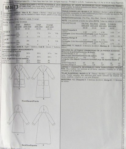 WOMENS/WOMENS PETITE REVERSIBLE JACKET AND COAT