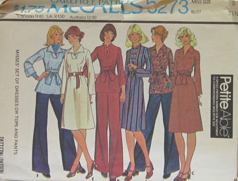 MISSES' SET OF DRESSES OR TOPS AND PANTS