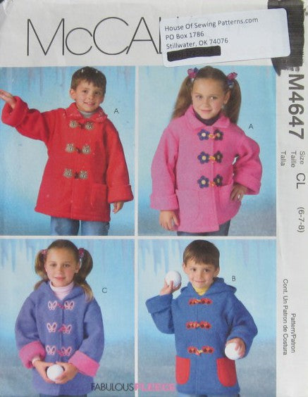 CHILDREN'S BOYS' AND GIRLS' UNLINED COATS