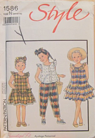 CHILDS DRESSES, TOP, AND TROUSERS