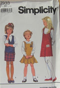GIRLS' AND CHILD'S JUMPER WITH NECKLINE AND SKIRT VARIATIONS