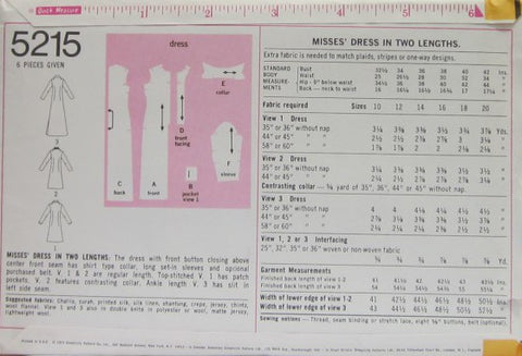 MISSES' DRESS IN TWO LENGTHS