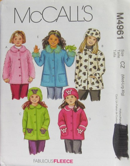 CHILDREN'S AND GIRLS' UNLINED COATS AND HATS