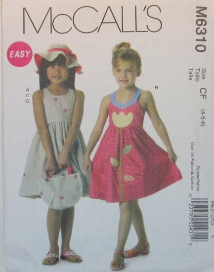 TODDLERS/CHILDRENS DRESSES HAT AND TOTE BAG