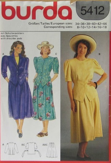 MISSES' JACKET, TOP AND SKIRT