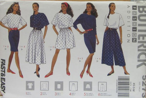 MISSES'/MISSES' PETITE TOP, SKIRT AND SPLIT SKIRT