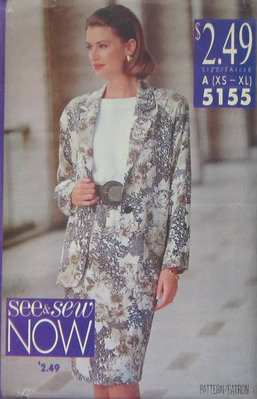 MISSES/MISSES PETITE JACKET TOP AND SKIRT