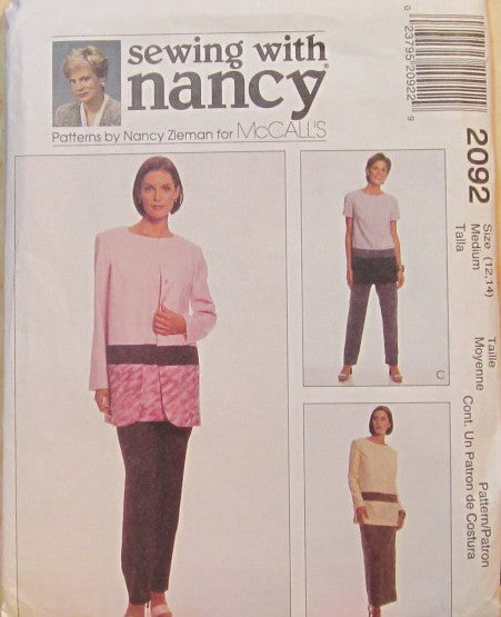 MISSES' UNLINED JACKET, TOP, PULL-ON PANTS AND SKIRT