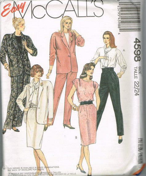 MISSES' UNLINED JACKET, TOP, NECK SCARF, SKIRT AND PANTS