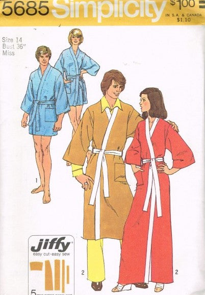 MENS OR MISSES KIMONO ROBE