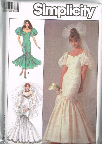 MISSES' FITTED LINED BRIDES' AND BRIDESMAIDS' DRESSES