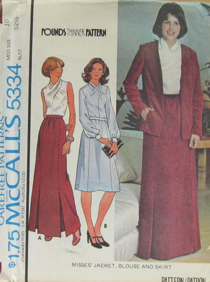 MISSES'JACKET, BLOUSE AND SKIRT