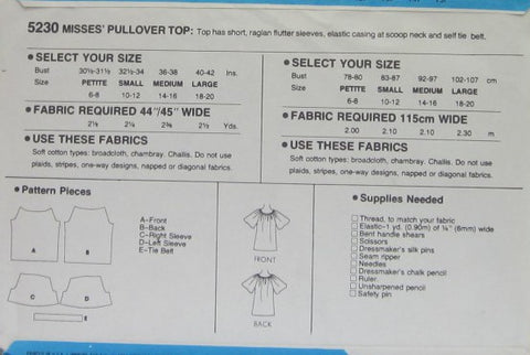 MISSES' PULLOVER TOP