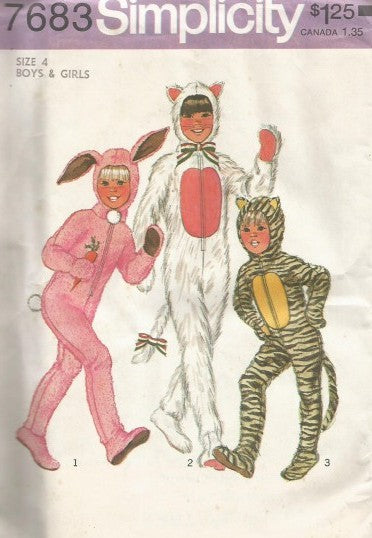 BOYS AND GIRLS ANIMAL COSTUMES WITH DETACHABLE HEAD PIECE