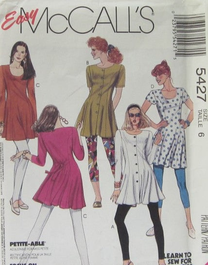 MISSES' TUNICS AND LEGGINGS IN TWO LENGTHS-LEGGINGS FOR