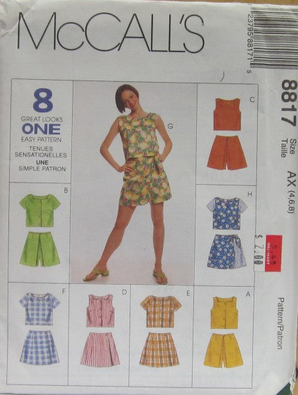 MISSES' TOPS AND SKORTS