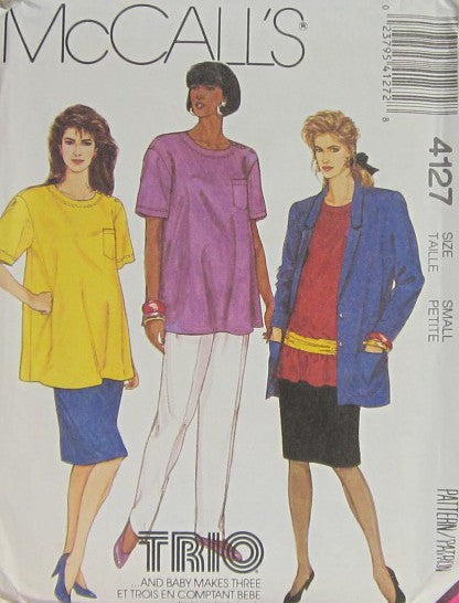 MATERNITY UNLINED JACKET TOP SKIRT PANTS AND SASH
