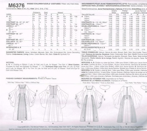 MISSES CHILDRENS GIRLS COSTUME